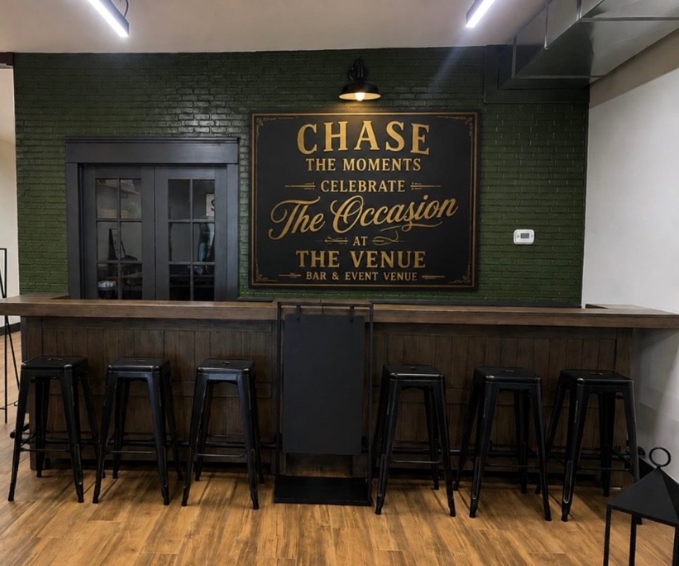 The 12-foot bar area at The Venue.